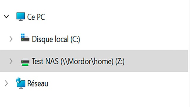 nas dossier partagé